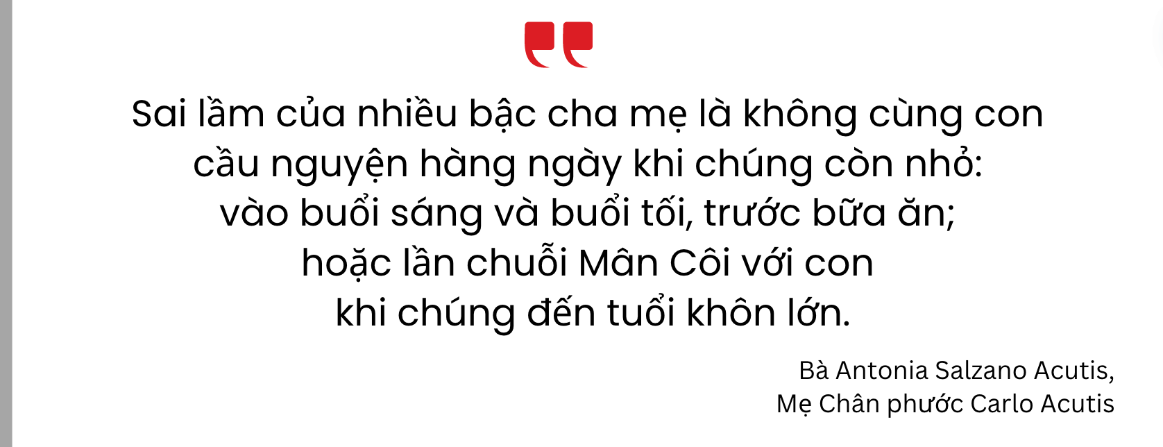 Phỏng vấn mẹ Chân phước Carlo Acutis – Kỳ 2: Lời khuyên dành cho các bậc cha mẹ Công giáo