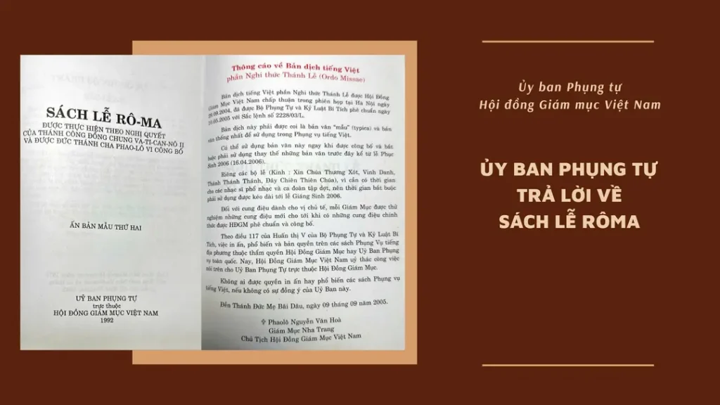 Uỷ ban Phụng tự trả lời về sách lễ Rô-ma